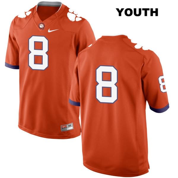 Youth Clemson Tigers #8 A.J. Terrell Stitched Orange Authentic Nike No Name NCAA College Football Jersey VML7846AY